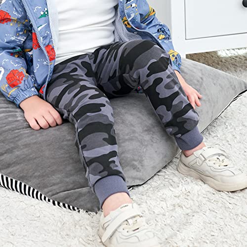 KISBINI Boy's Cotton Camouflage Sweatpants Sports Pants for Children3