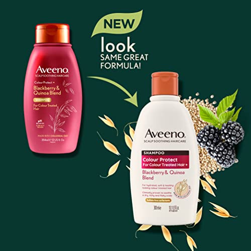 Aveeno Colour Protect Blackberry and Quinoa Scalp Soothing Shampoo for Colour Treated Hair 300ml - Image 4