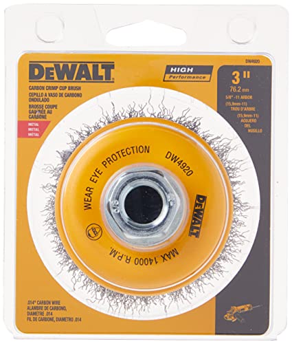 Image of DEWALT Wire Cup Brush, Crimped, 3-Inch (DW4920) (Pack of 5)