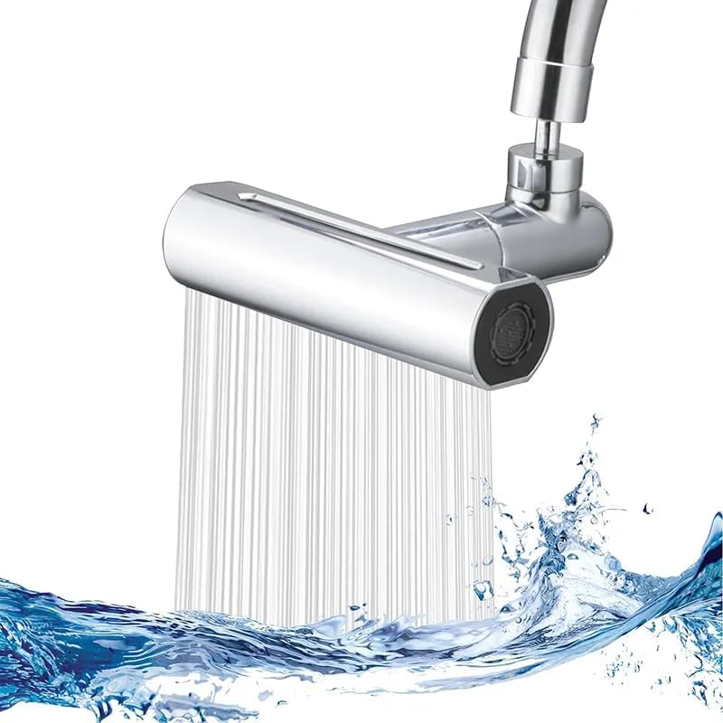 HASIZITY Waterfall Kitchen Faucet,4 Modes Splash-Proof Kitchen Faucet 360° Swivel, Bathroom Faucet Extender Multi Function Sink Swivelling Waterfall Tap Accessory for Washing Vegetable Fruit.-image-49