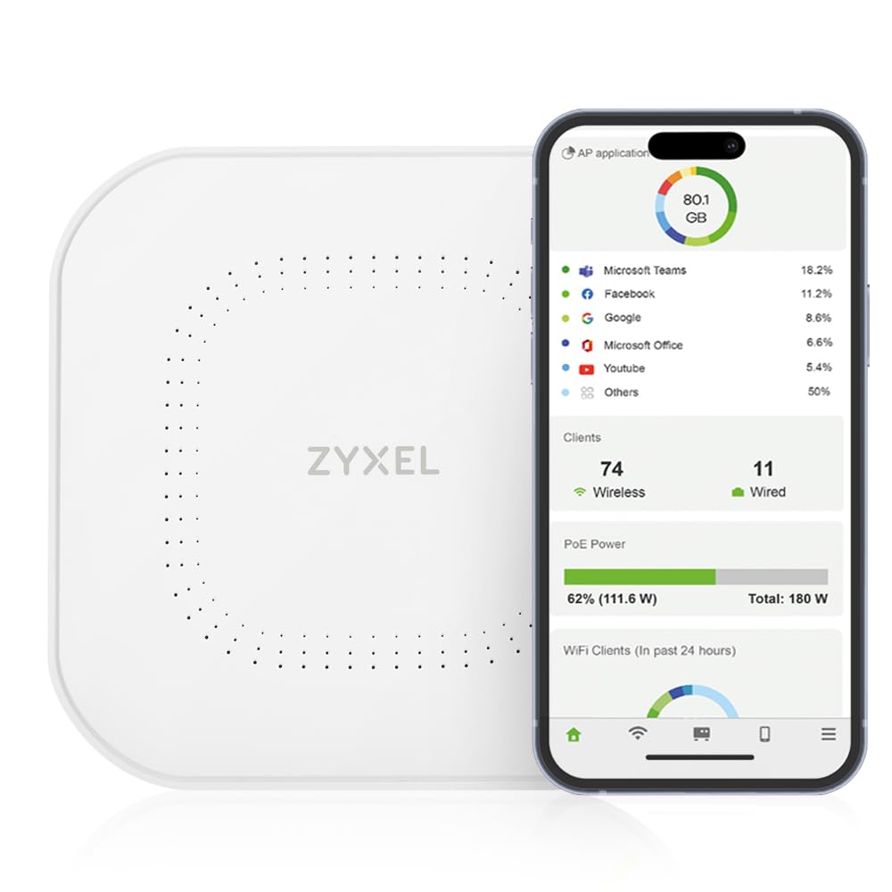 Zyxel WiFi 6 Wireless Access Point AX1800 | PoE+ | NWA50AX