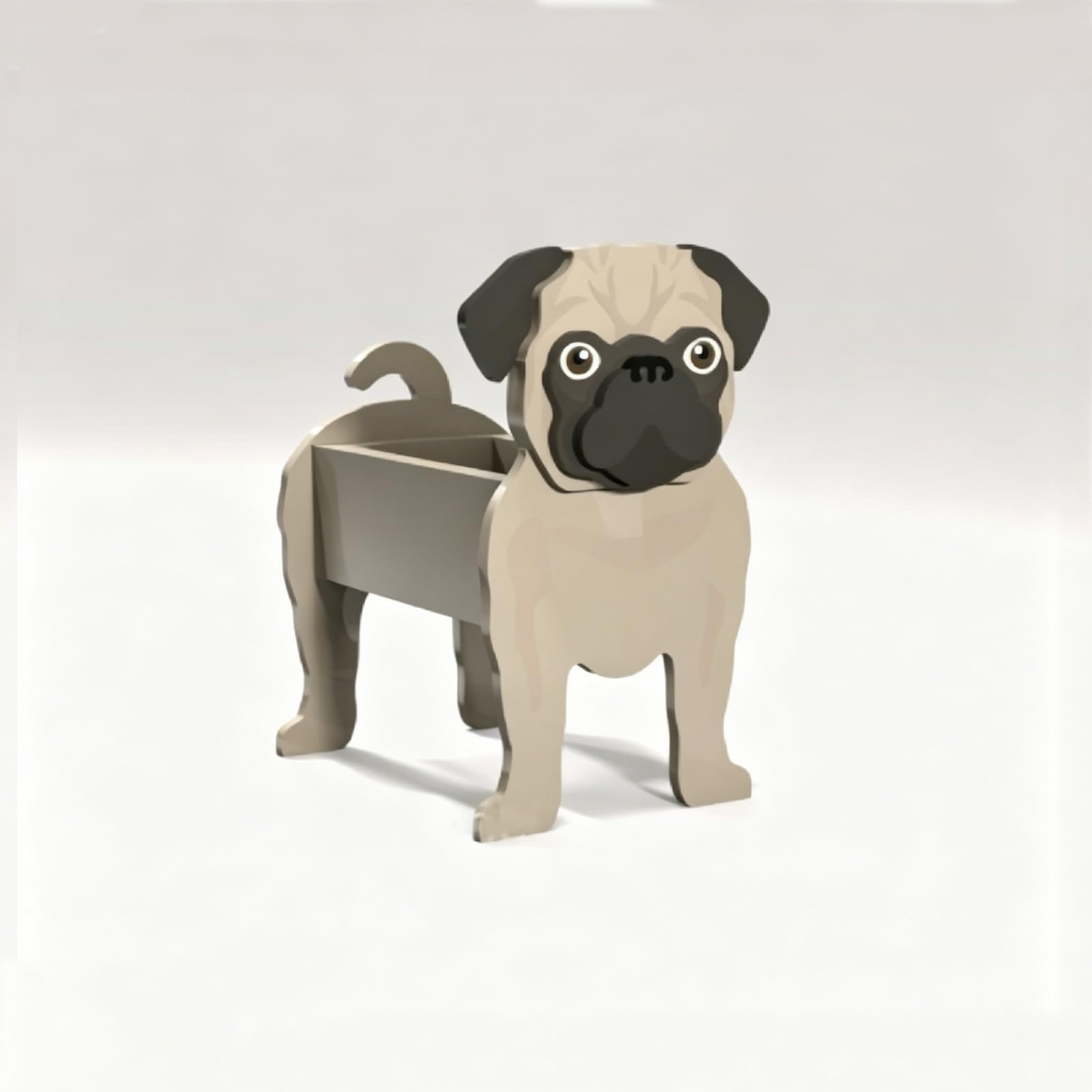Laamiasm Succulent Cactus Herb Dog Planter for Pug – Perfect Shape Planter for Small Plants with Drainage Hole