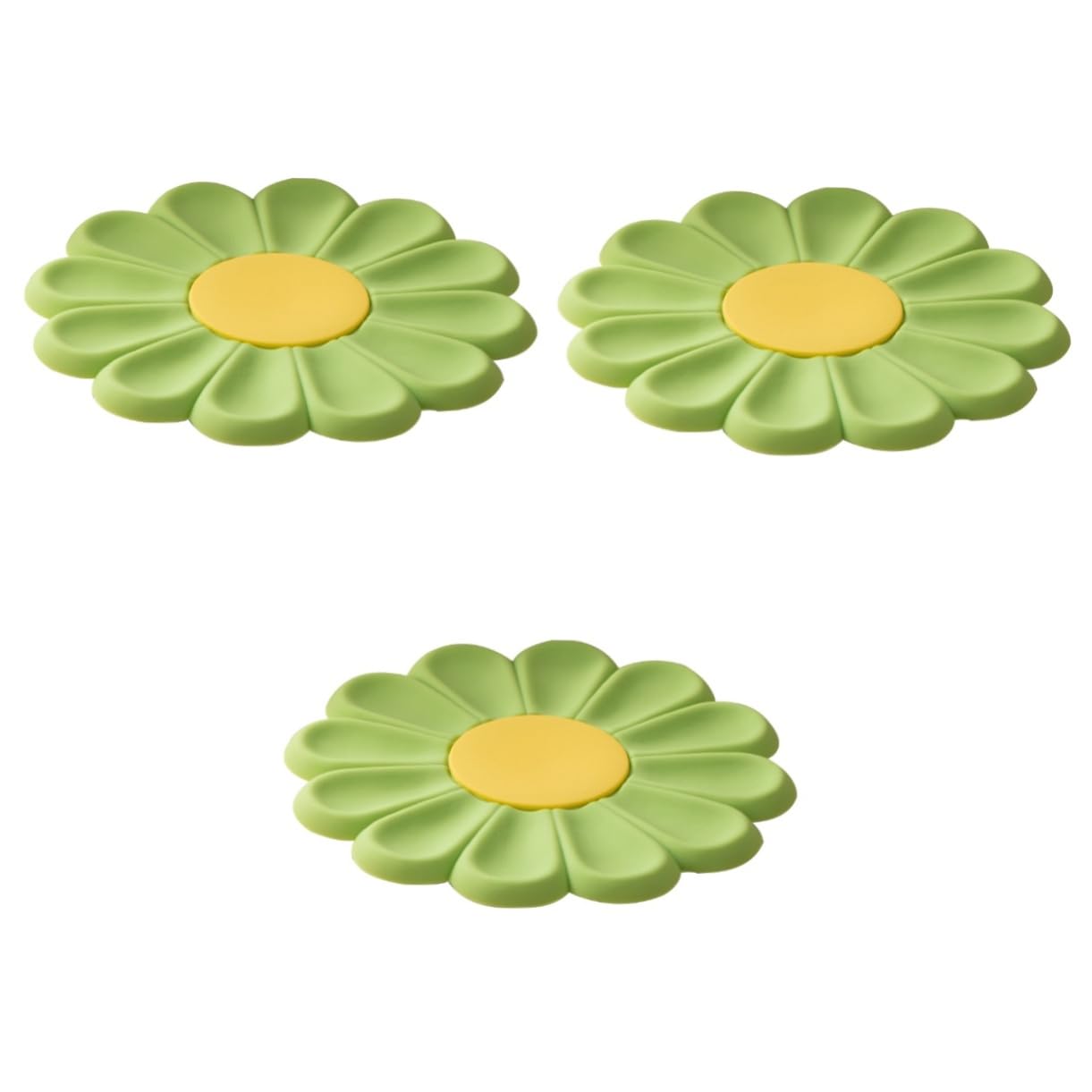 Lot de 3 sets de table en forme de fleur coussins en silicone isolants thermiques de cuisine