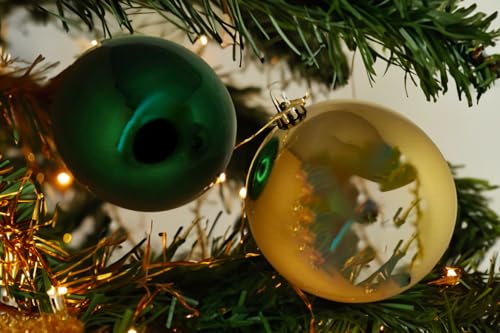 Image of Red Shiny, 8 in, 2 Pack (X-Large, Jumbo)(SPN Decor) (Christmas, Holiday, Christmas Tree)