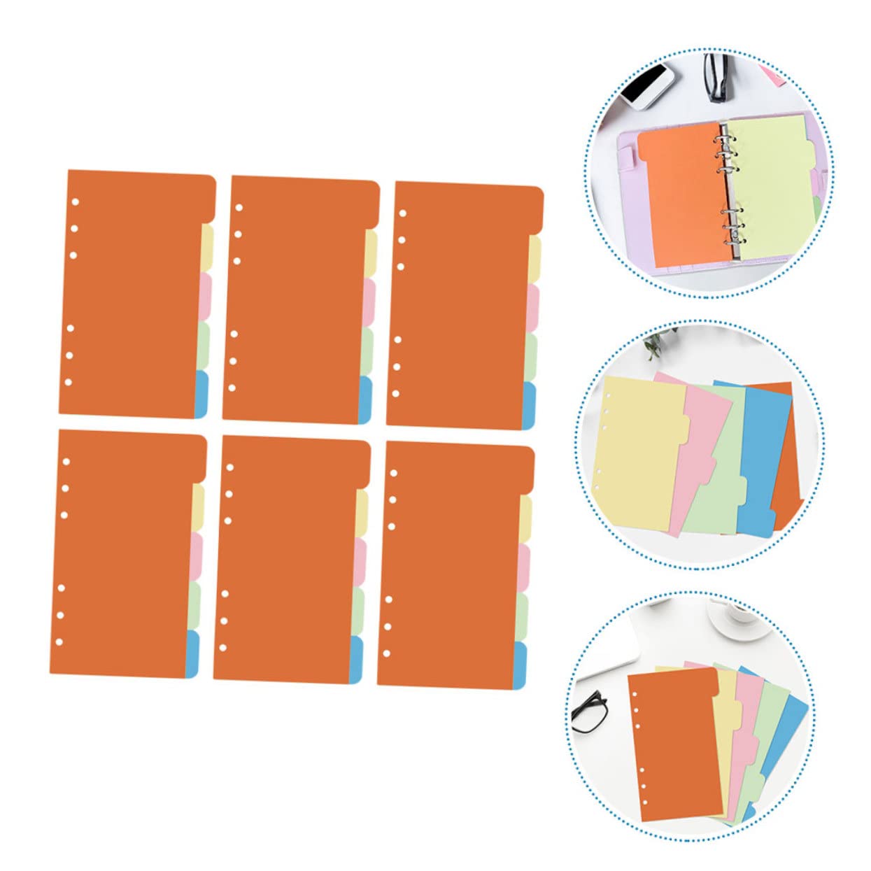 SHINEOFI 90pezzi Divisori Colorati Per Raccoglitori Con Linguette Di Kit Per Scuola e Ufficio Per Organizzare Note e Documenti Con Stile