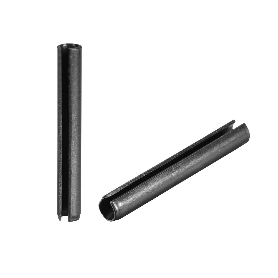 sourcing map Slotted Spring Pin - 6mm x 45mm Plain Finish 65Mn Roll Assortment Kit for Small Machine Projects 20Pcs