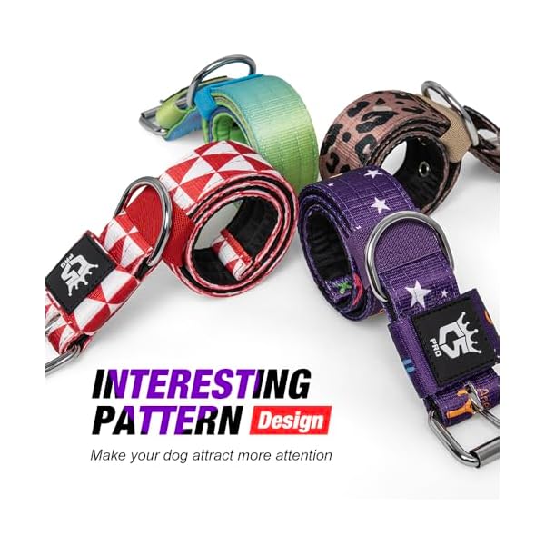 TSPRO Collier Tactique Chien Collier pour Chien Réglable Largeur 3,8 cm Épais Robuste Colier Chien avec Boucle en Métal Convient pour Les Chiens avec Un Tour de Cou de 52 à 60 cm (Imprimé Léopard -L) 51lVnji7bAL. SS600