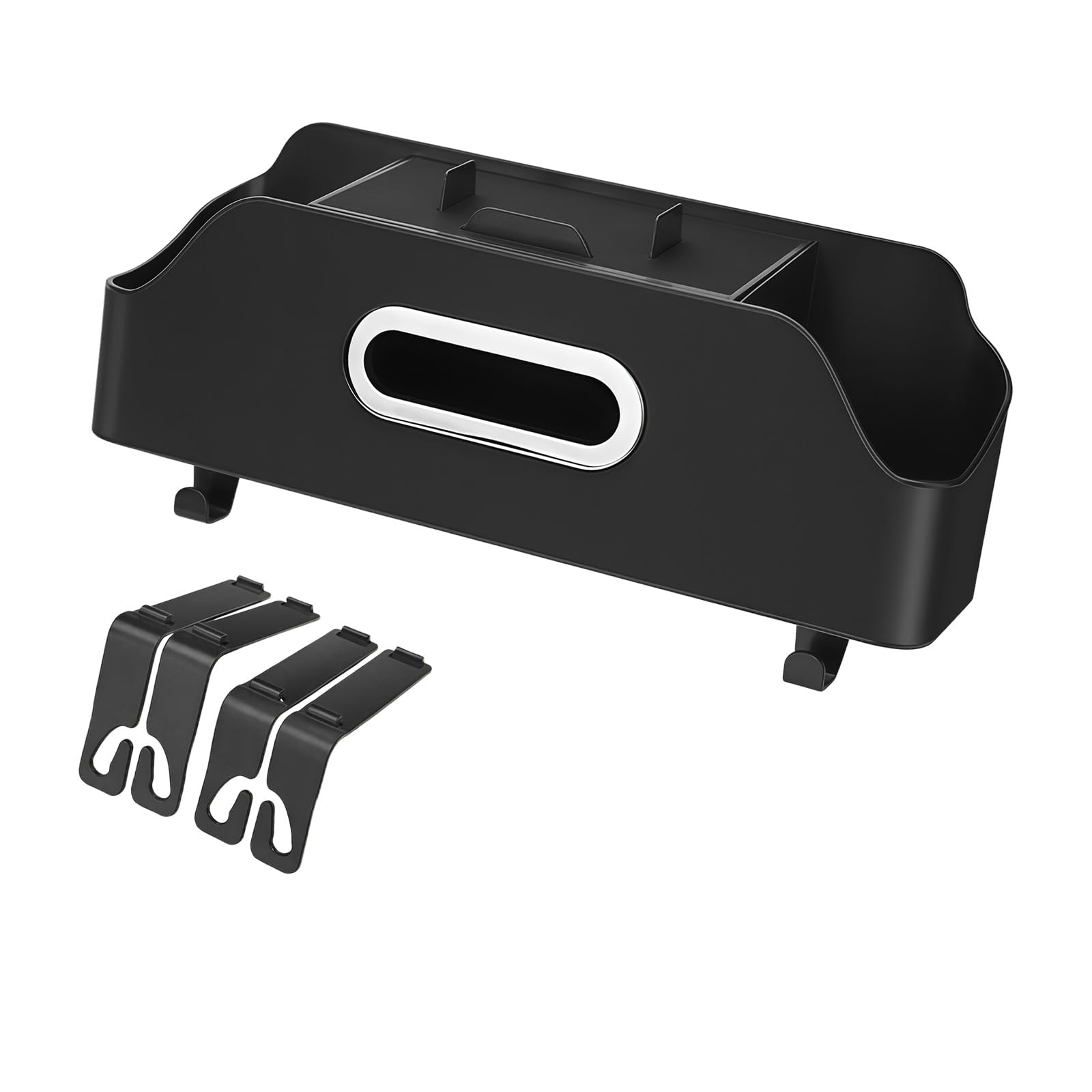TFAOYS Compact Vehicle Cup Holders Tissue Dispenser Multiple Pockets Commute Multifunctional Car Storage Box