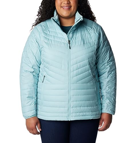 Columbia Women's Powder Lite II Full Zip Jacket, Aqua Haze, 1X