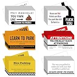 MotiMind 150 Pcs Funny Bad Parking Business Cards 6 Styles Parking Violation Cards for Adults, 3. 5 x 2 Inches
