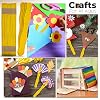 Manaloom Pack of 500 Curved Craft Sticks - 8" Birchwood Popsicle Sticks for Crafts, Jumbo Craft Sticks for Fan Handles, Wedding Programs, DIY Crafting Supplies, (Yellow) #4