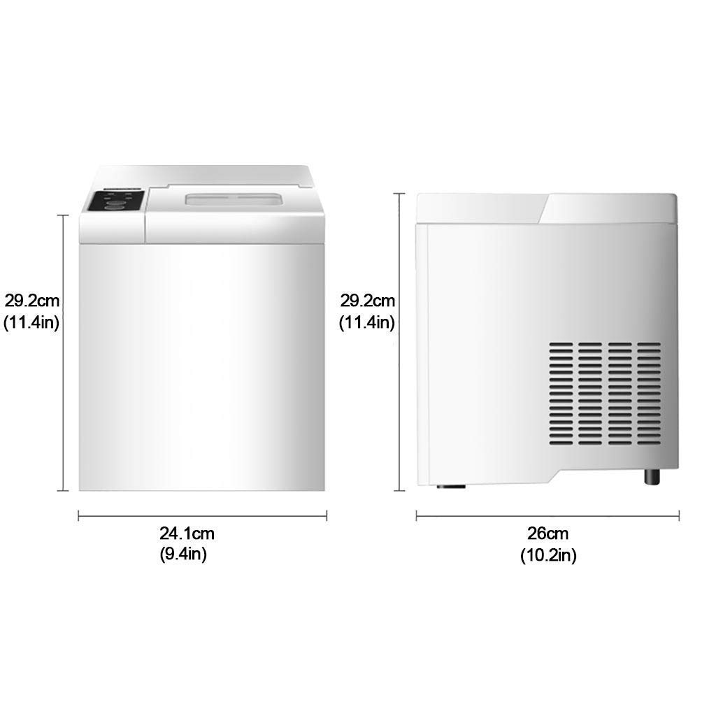 Automatic Countertop Ice Cubes Maker Perfect Mixed Drinks Stainless Steel Ice Maker with Ice Scoop Basket qujunji