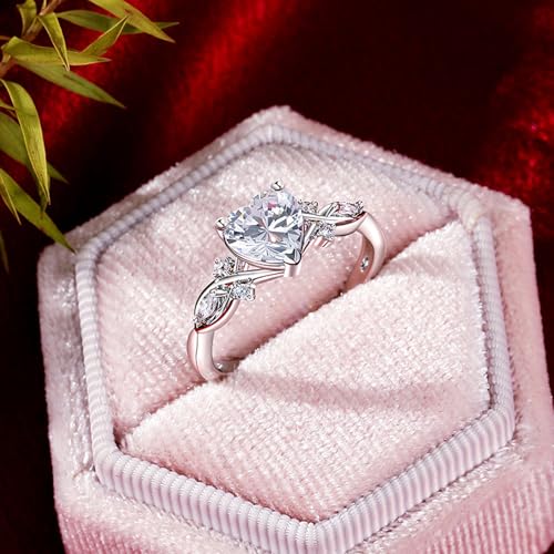 Jeulia Classic Heart Twist Custom Engagement Ring for Women Personalized Birthstone Rings Sterling Silver Promise Ring Customized CZ Stones Mother's Day Jewelry Gift for Mom Wife4