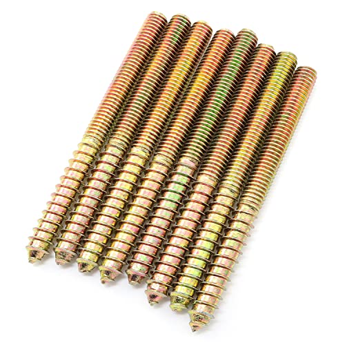 Image of 8pcs Self-Tapping Screw Hanger Bolts 3 /8 inch-16 x 4-1 /2 inch Hanger Bolts Double Headed Bolts for Furniture Wood Joint