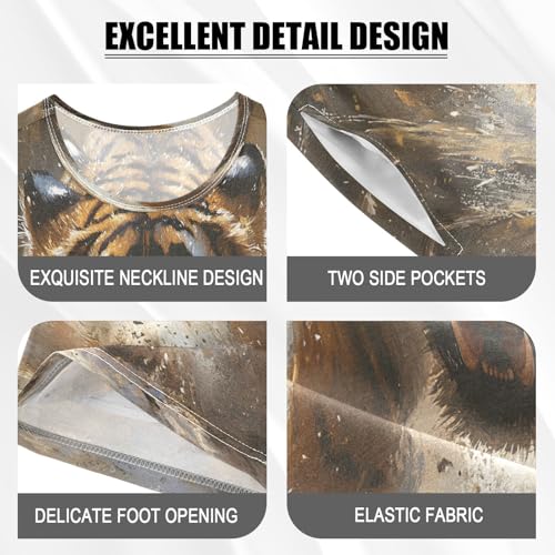 senya Short Sleeve Pajamas Sets Summer Cotton Sleepwear Angry Running Tiger4