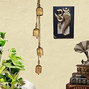 Giant Cow Bells Set Rustic Vintage Lucky Harmony Cow Bells On Rope, 4 Inch 4 Bells Cluster Wall Hanging Décor Harmony Bells, 36 Inch Long Hanging Bell Set Giant Cow Bells Set Rustic Vintage Lucky Harmony Cow Bells On Rope 4 Inch 4 Bells Cluster Wall Hanging Decor Harmony Bells 36 Inch Long Hanging Bell Set