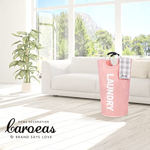Caroeas 90L Laundry Basket (13 Colors), Waterproof Laundry Hamper, Laundry Bag with Padded Handles, Clothes Hamper Stands Up Well, Collapsible Laundry Basket Easy Storage