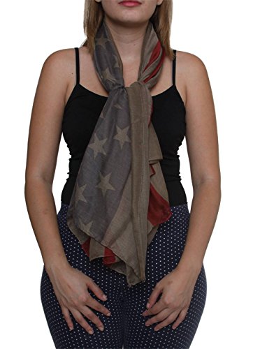 TOP HEADWEAR American Flag USA Flag Scarf, Army Green2