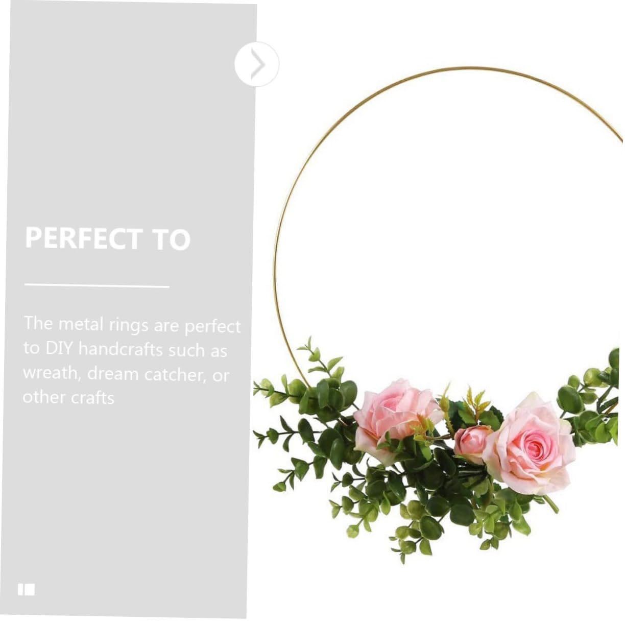 WOFASHPURET 5pcs Metal Wreath Hoops for Dream Catcher Making Rings for DIY Crafts Decorative Macrame Frames for Home Decor Sturdy Wear-Resistant Design