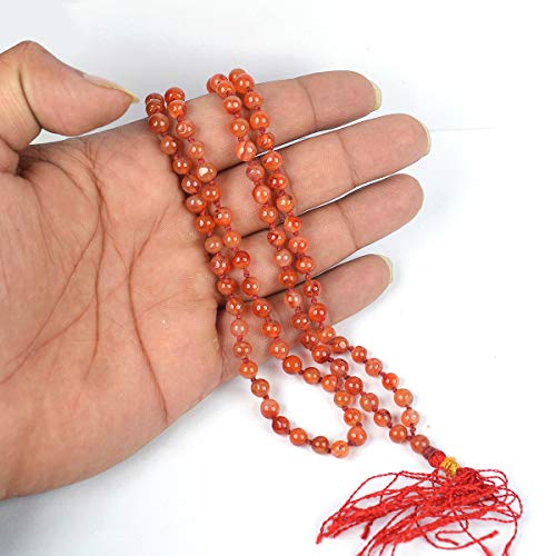 Image of Reiki Crystal Products Natural Reiki Feng-Shui Mala Necklace 6 mm Crystal Stone 108 Bead Jaap Mala for Men and Women