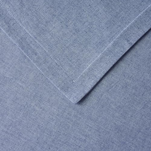 Image of 100% Pure Cotton 3 Layer Dohar, Double Bed Blanket Comforter, (90''X100'' / 230X254 CM), Uni Chambray, Skin Friendly Dohar, Color - Navy