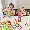 Coodoo Upgraded Magnetic Blocks Tough Tiles STEM Toys for 3+ Year Old Boys and Girls Learning by Playing Games for Toddlers Kids, Compatible with Major Brands Building Blocks - Starter Set #2