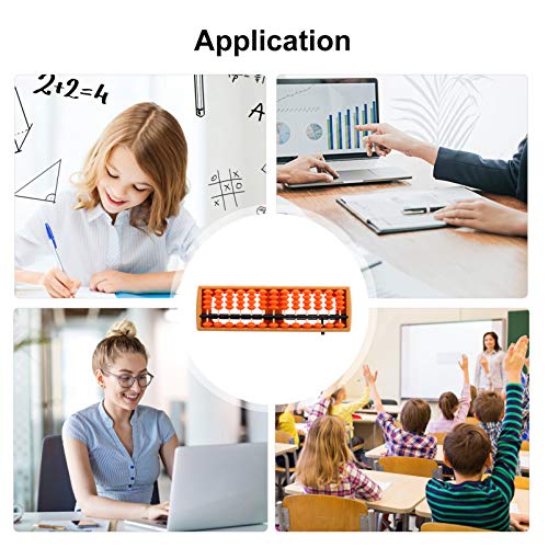 STOBOK Ãbaco de Contas Chinesas de 13 Dígitos Hastes Ãbaco Aritmética Soroban Estudante Calculando Q