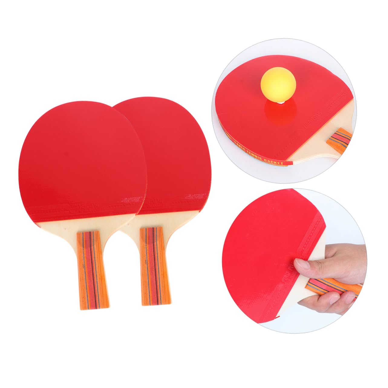 ifundom Table Tennis Racket Set for Boys and Girls Adults Pong Rackets with Anti-Slip Grip Random Color