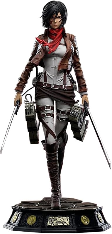 SanLi Figure Levi Statue - 30cm Big Size Anime Titan Eren Jaeger Figure SanLi Figurine Model (Fightting Ver.) 1/6 PVC Collectible Desktop Decoration Gifts