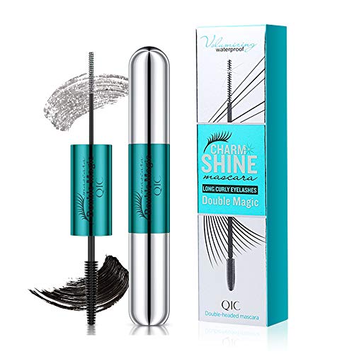 2use Rímel Pestañas Mega Duración, Mascara de Pestañas Waterproof, rímel espesante y espesante natural grueso, maquillaje de ojos largo y encantador,Negro
