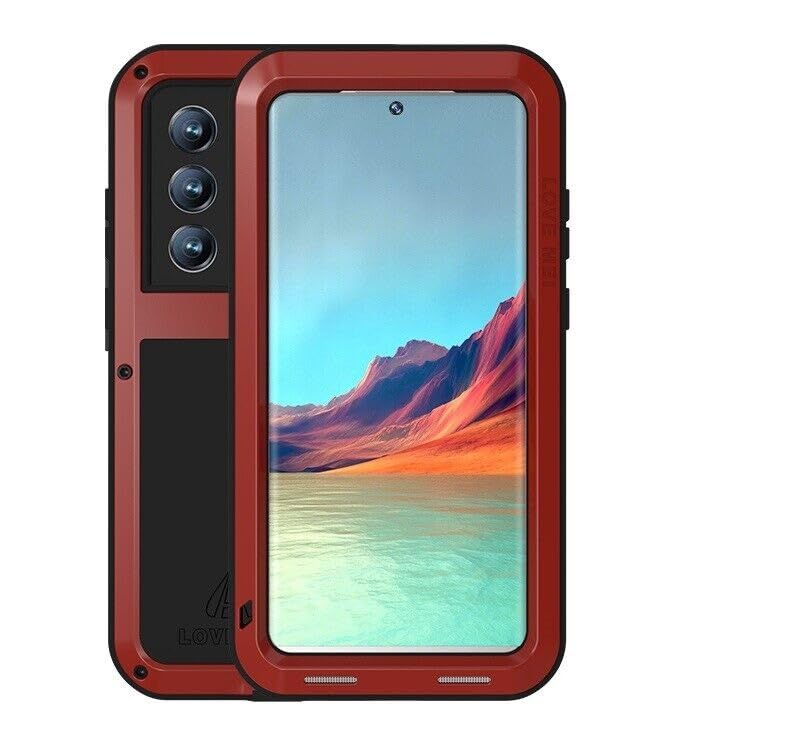 Coque iPhone 16 Pro rouge rigide pour éviter les bris d'écran lors des chutes