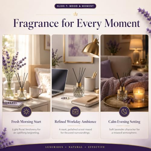 Image of AROMATICO Lavender Diffuser Oil with Strong, Long-Lasting Aroma. Premium Aroma Oil for Homes, AROMATICO Lavender Diffuser Oil with Natural Aroma for Humidifiers, Homes, Offices & Showrooms, Candle and Soap Making | Fragrance for Aromatherapy | Essential Oil for Diffuser and Aromatherapy - 250 ml