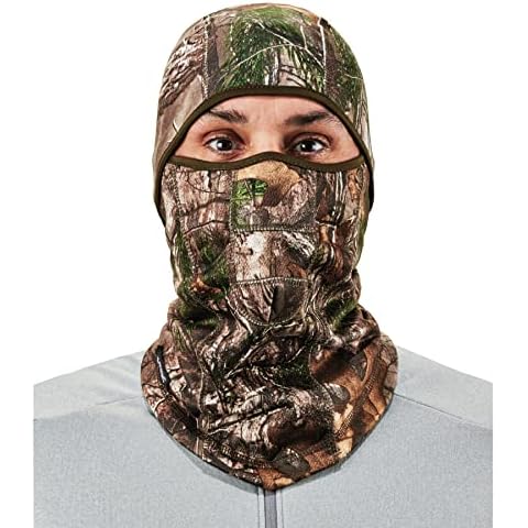 Ergodyne - 16833 N-Ferno 6823 Balaclava Ski Mask, Wind-Resistant Camo Face Mask, Hinged Design to Wear as Neck Gaiter, RealTree Camouflage, One size Cover