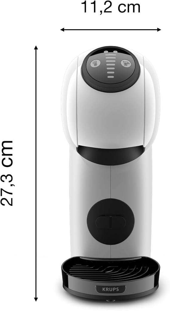 NESCAFÉ Dolce Gusto Krups Genio S Basic Compact Capsule Coffee Machine 15 Bar Pressure 0.8 Litre Capacity Eco Mode Automatic Descaling Warning White ‎KP2431