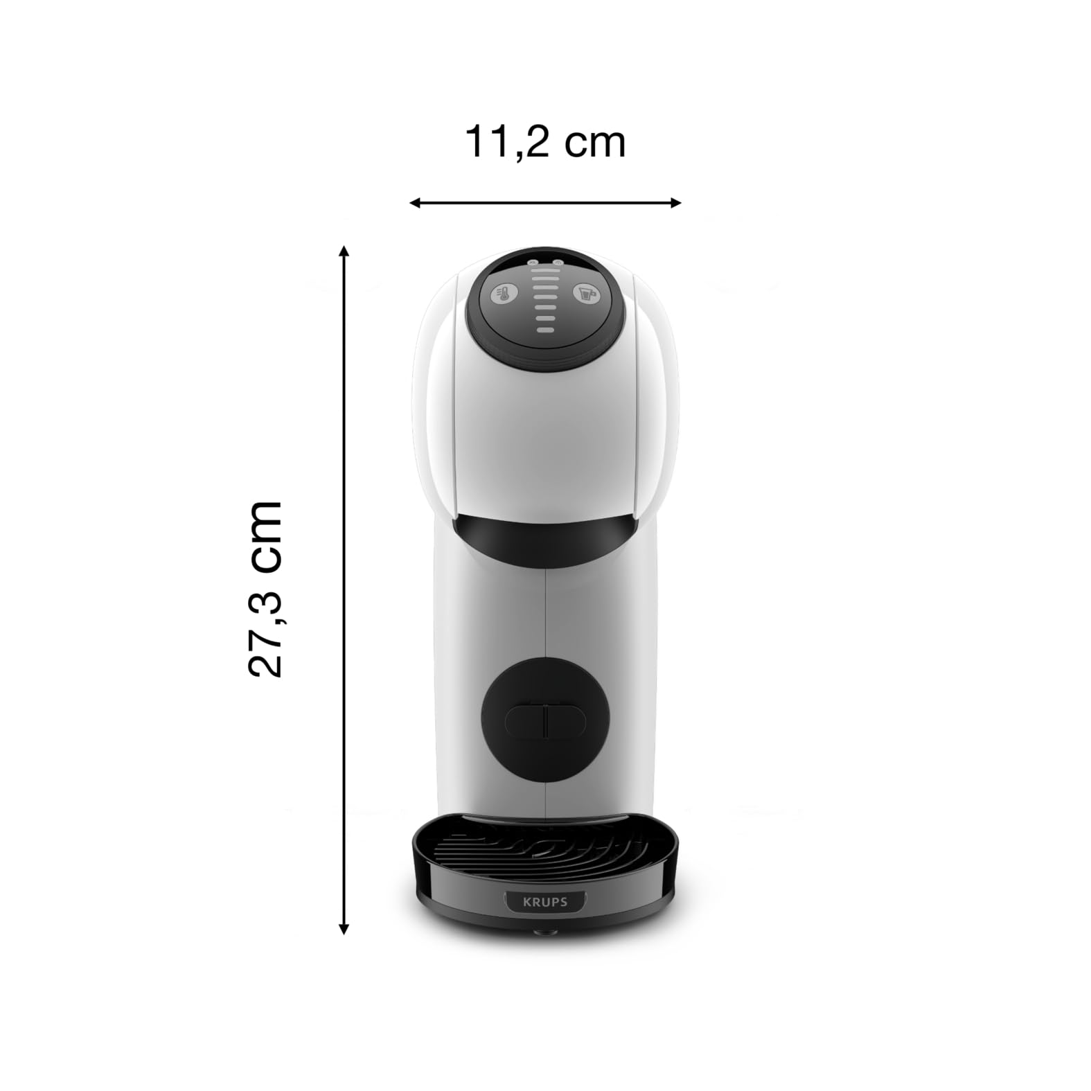 Krups - Nescafé Dolce Gusto Genio S Machine à café 0,8 L - 15 bars - Blanc | Cafetière dosette multi-boissons - Prépare 30 variétés chaudes ou froides - compacte et personnalisable - Pression 15 bars