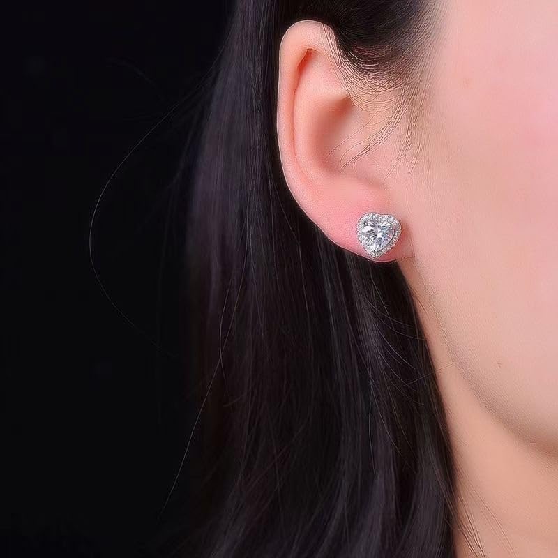 Orecchini Argento Donna, Quadrato Cubic Zirconia Orecchini Studs Per Le Donne Argento Orecchini Punto Luce Orecchini Anallergici Donna Orecchini Donna Argento Per Ragazze E Uomini