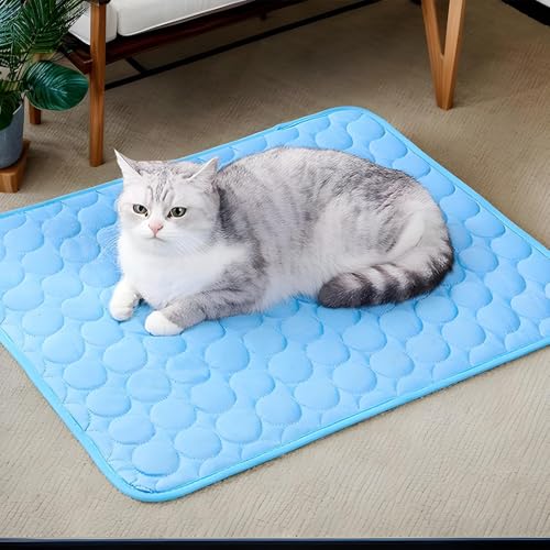 Kühlmatte für Tiere – Eiskissen für Katzen und Hunde im Innenbereich – reißfeste Decke für Auto, Camping, Sofa, Boden, Tiere