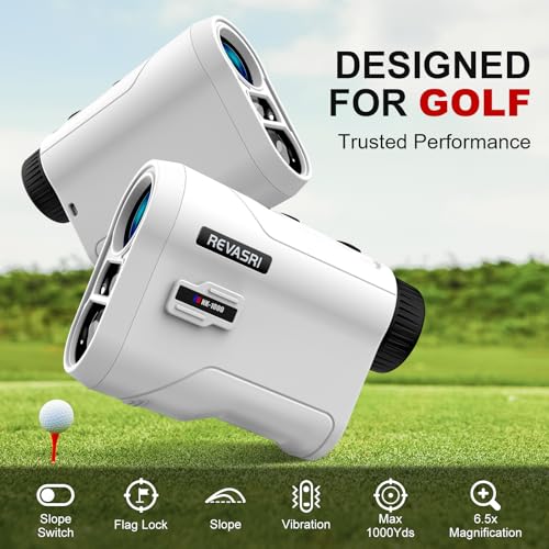 REVASRI Golf Rangefinder with Slope and Pin Lock Vibration, External Slope Switch for Golf Tournament Legal, Rangefinders with Rechargeable Battery 600/1000YDS Laser Range Finder - Image 3