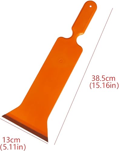 Miniatura 2 de Herramientas de tinte de ventana de mango largo niveladora con cinta de teflón para película de ventana delantera y trasera, color naranja