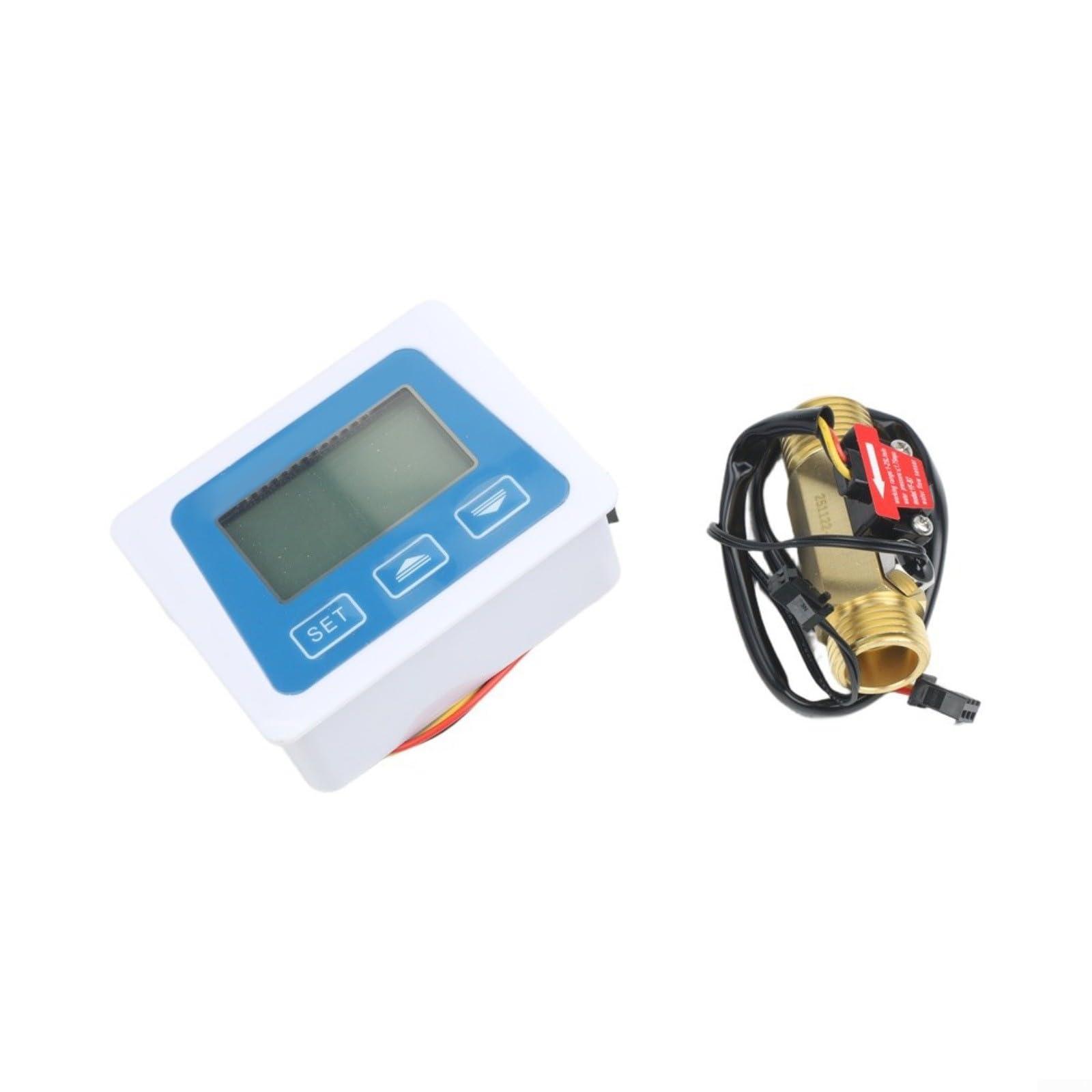 KiraKira Digitaler Wasserdurchflussmesser mit LCD-Bildschirm, 0,1-9999L Totalisator, Niedrigleistungs-Sensor, industrielle Wasserüberwachung