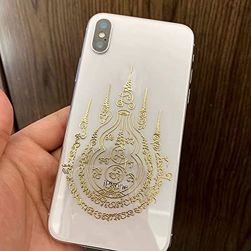 GandhanraGandhanra Unique Buddha Amulet Metal Sticker of Thailand Buddhism,Wealth Gourd,Phone and Laptop Decals For Zen,Meditation,Blessed by Buddhist Master