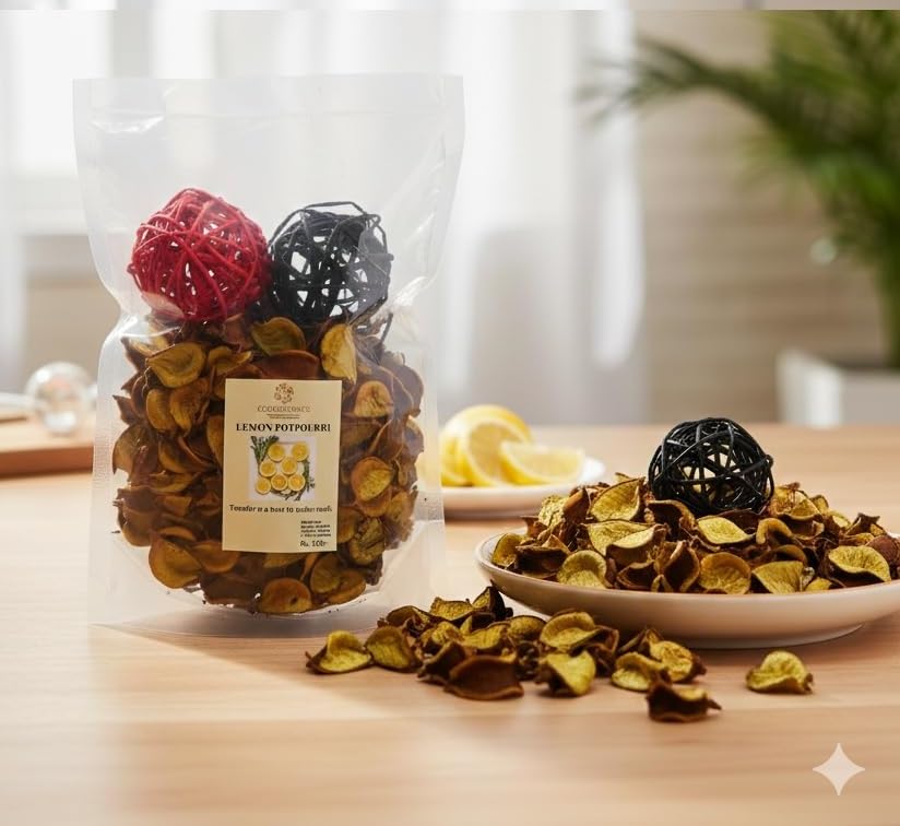 COREESSENCE Rose & Lemon Natural Potpourri Combo | Dried Botanical Decorative Fragrance Mix | Floral Citrus Aroma Bowl Filler | Long Lasting Home Freshening Decor Sachet 1