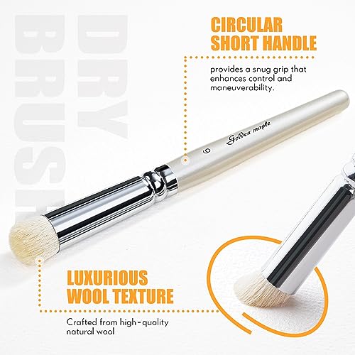 Image of Dry Brush Miniature Painting Drybrush Set - 6PC Professional Miniature Paint Brushes for Warhammer 40k, DND Miniatures, Citadel, Scale Model, Enamel & Fantasy Figurines Painting（Pearl White）
