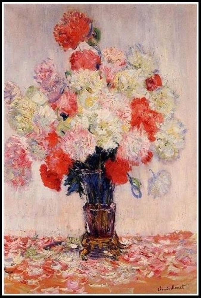 ※値引しました‼️【新品】花瓶の花/クロード・モネ/額付き/絵画/美品 Amazon | クロード・モネが描いた牡丹の花瓶 フルラウンドドリル