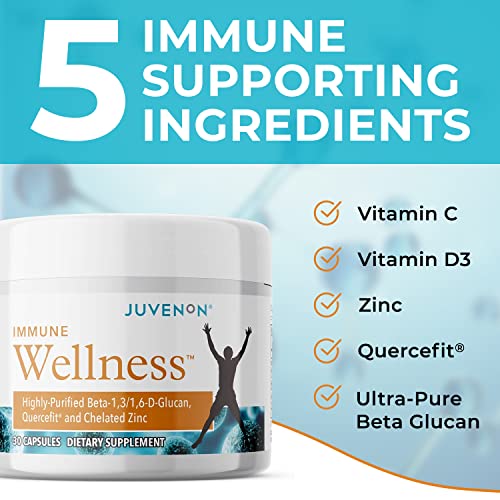 Immune Support Supplement | Natural Immune Booster With Vitamin C And Chelated Zinc (30 Capsules) - Healthy Aging, Immune System & Heart Health Support | Powerful Antioxidant Benefits #TOP1