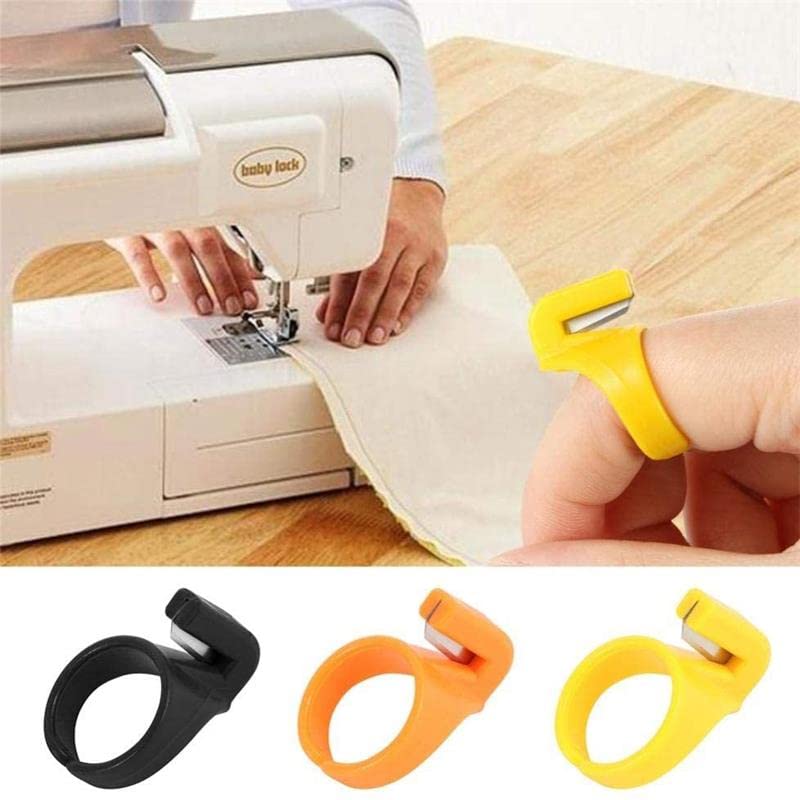 3PCS/Set Thimble Sewing Ring Thread Cutter Finger Blade Needle Craft Household Sewing Machine Accessory | | - - (Color: 3 pcs)