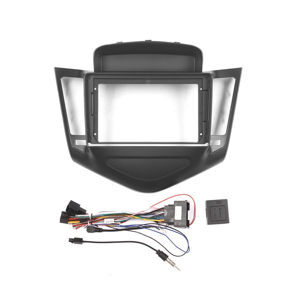 Car Stereo Navigation 9" Android Radio Mounting Frame Mask Bracket with Wiring Harness Specific Designed for Chevrolet Cruze 2009 2010 2011 2012 2013 2014 2015