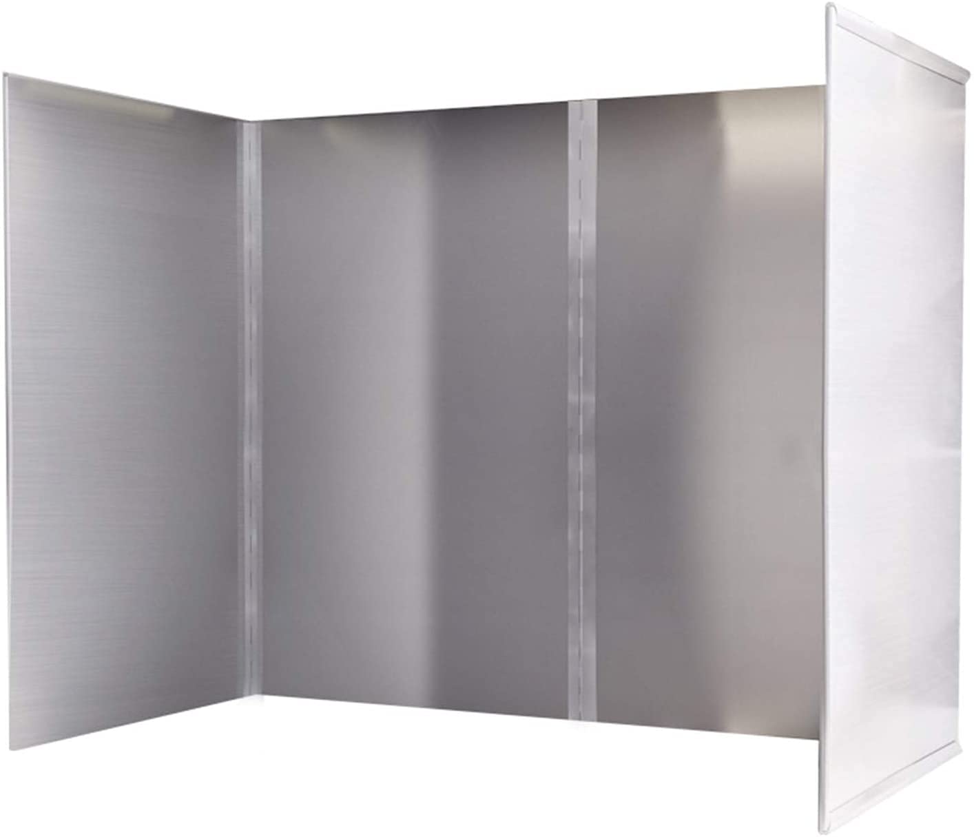 Generico Paraschizzi Antiaderente in Alluminio per Piano Cottura, utensile da Cucina per Tutta la Famiglia, 75x50x80 cm, Efficace Protezione dagli Schizzi di Grasso Durante la Cottura.