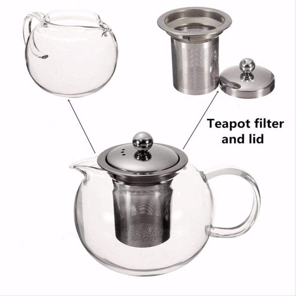 Semplice e Creativo 800 ml Teiera in Vetro Resistente al Calore Set da tè Oolong Puer Bollitore Semplice e Creativo Teiera da caffè con infusore per Il tè,