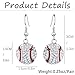 Baseball Earrings for Women Sport Game Accessories Diamond Baseball Necklace Jewelry Gifts for Women (White Baseball Earrings)